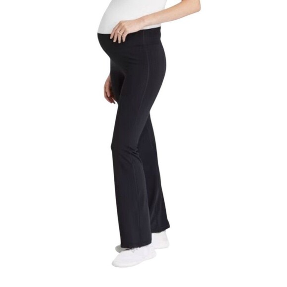 NWT Ingrid & Isabel Maternity Flared Leg Foldover Waist Pants Black M - Picture 9 of 9